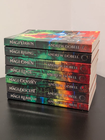 SIGNED PAPERBACKS: The Magi Saga: Books 1 to 7: Out-of-Print (Green)