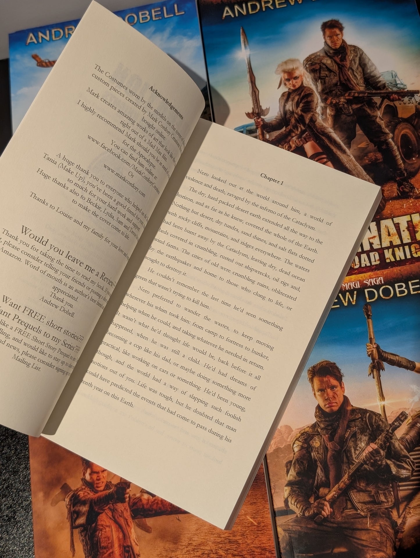 SIGNED PAPERBACKS | Wasteland Road Knights, Complete Series, Out of Print Covers.